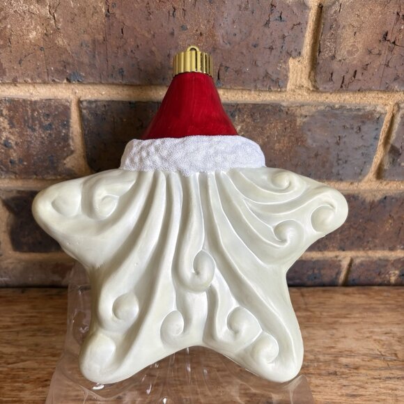 Jumbo Shatterproof Christmas Ornament Santa Claus Star 9”x8” - Picture 2 of 4